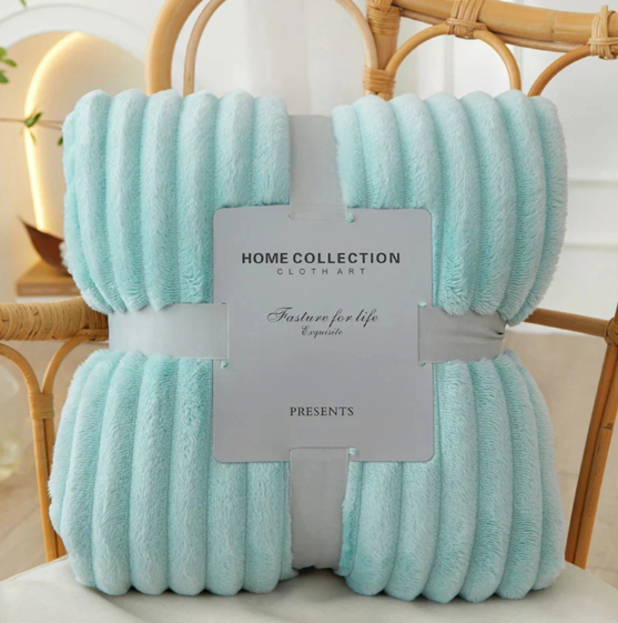 Striped Flannel Fleece Blanket