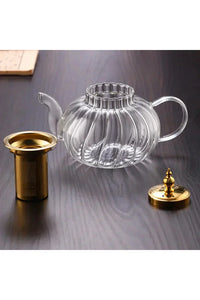 Glass teapot with infuser and lid - 1.2L capacity