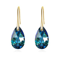 Blue Crystal Drop Earrings