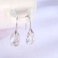 Blue Crystal Drop Earrings