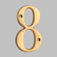 Traditional House Numbers Made of Solid Brass