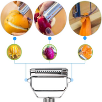 Ultra-Sharp Stainless Steel Multi-Function Vegetable Peeler & Julienne Cutter