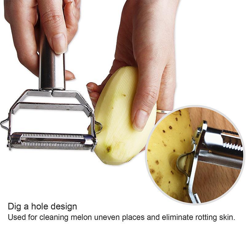 Ultra-Sharp Stainless Steel Multi-Function Vegetable Peeler & Julienne Cutter