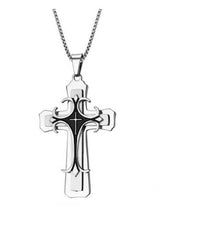 Vnox | Men's Stainless Steel Cross Pendant Necklace