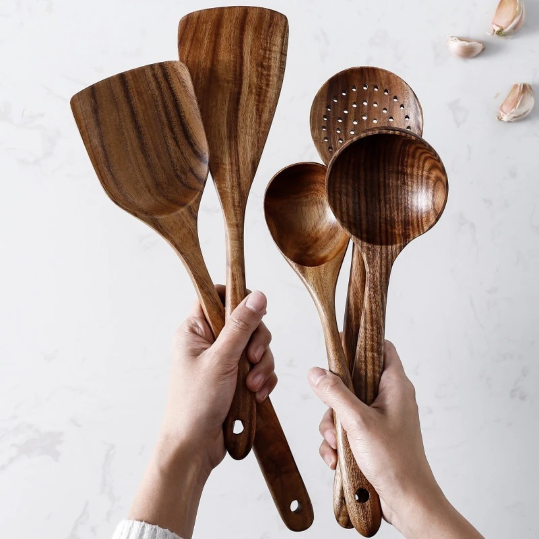 Wooden Kitchen Utensil Set - 5 Pieces