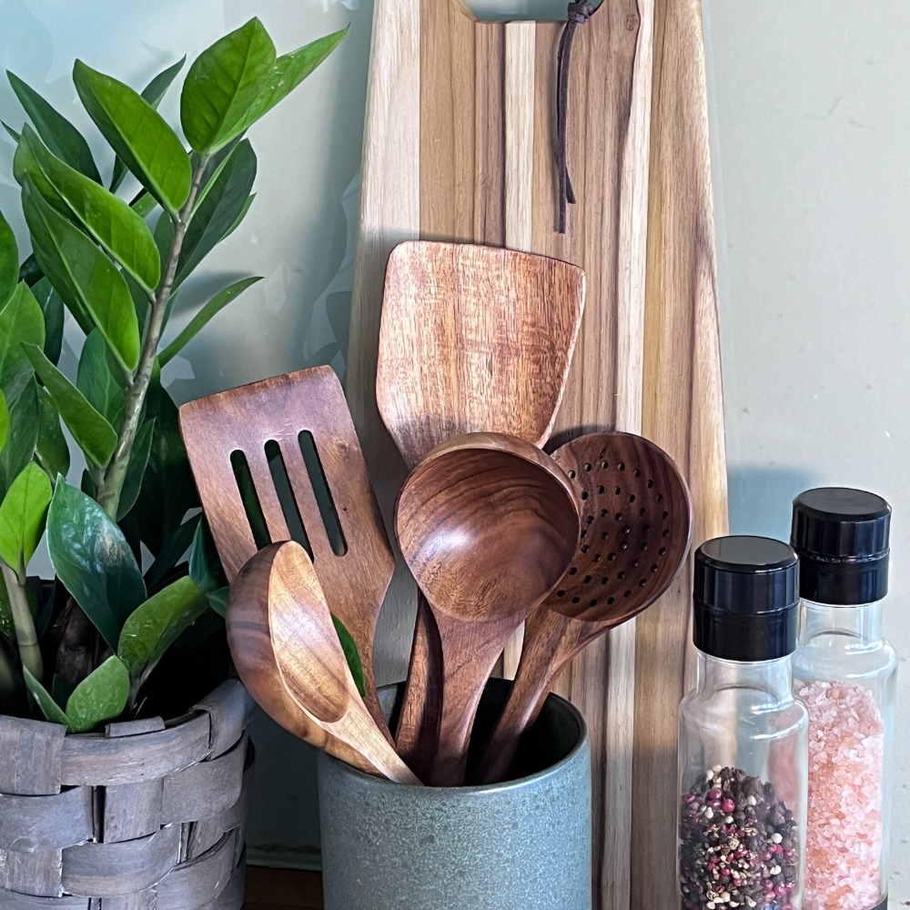 Wooden Kitchen Utensil Set - 5 Pieces