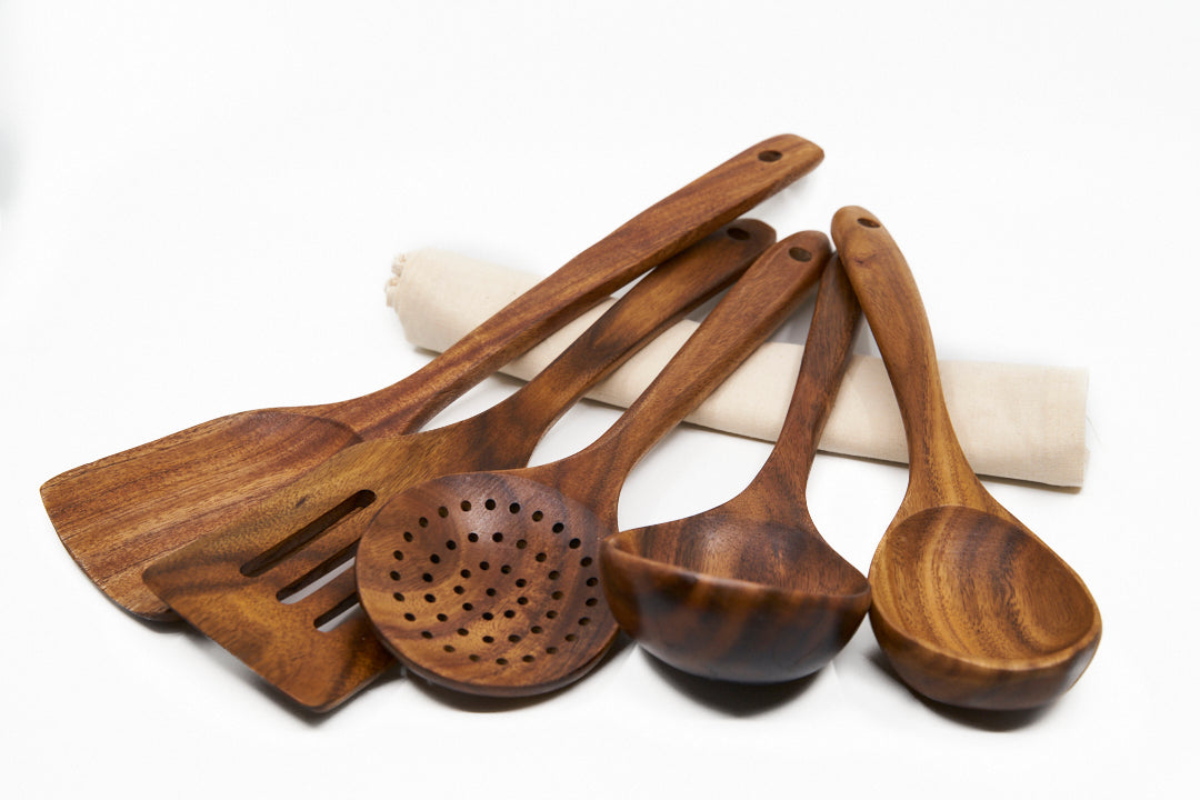 Wooden Kitchen Utensil Set - 5 Pieces