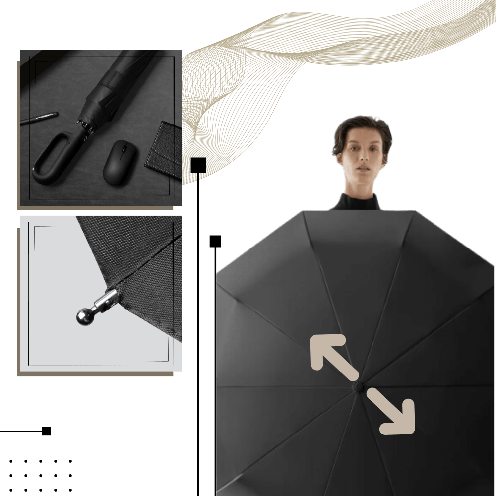Wind Resistant Umbrella with Automatic Lock - Nyvara Shop