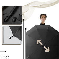 Wind Resistant Umbrella with Automatic Lock