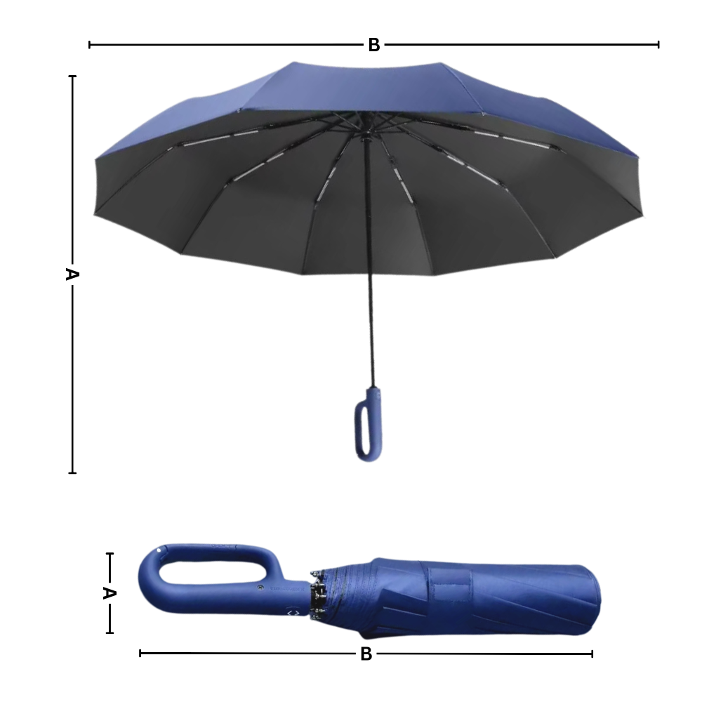 Wind Resistant Umbrella with Automatic Lock