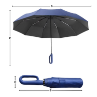 Wind Resistant Umbrella with Automatic Lock