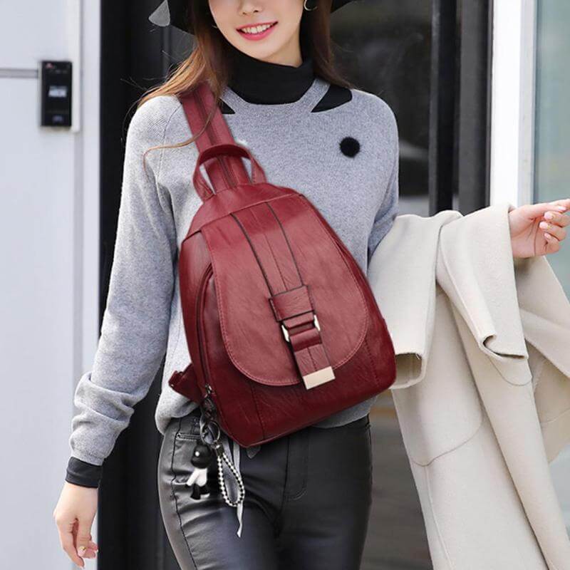 Chic Women's Genuine Leather Backpack