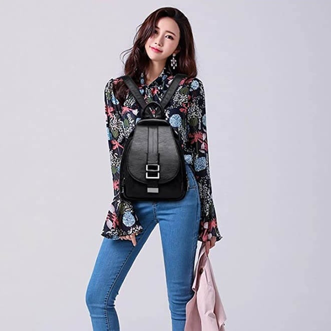 Chic Women's Genuine Leather Backpack