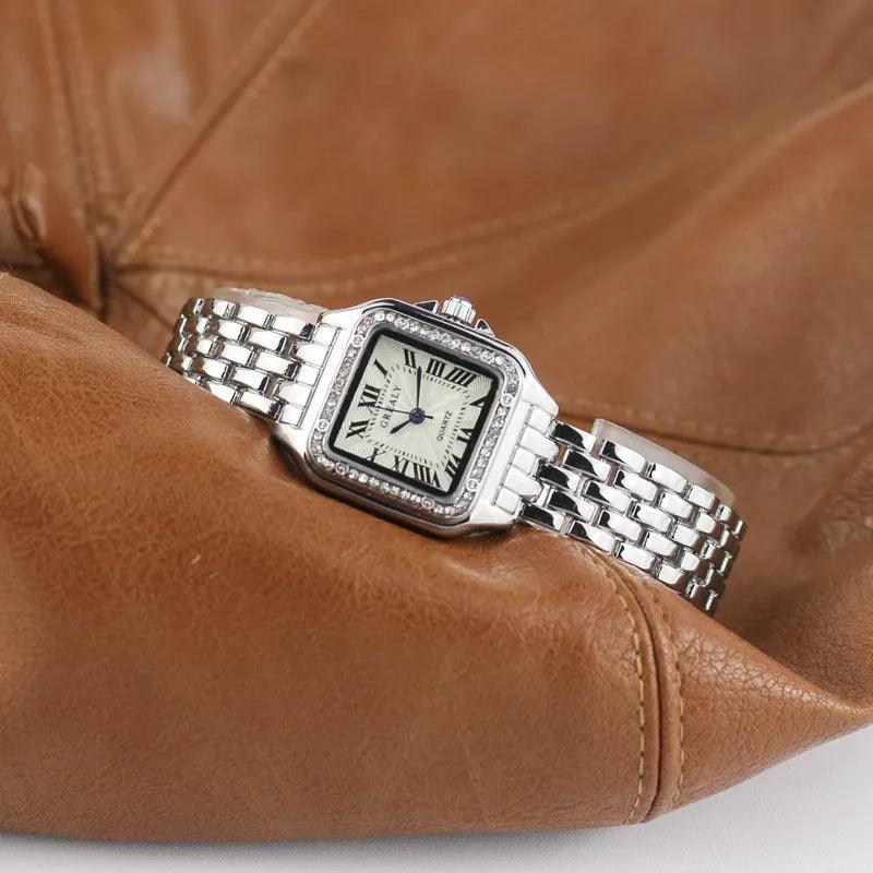 Women's Square Watch with Roman Numerals