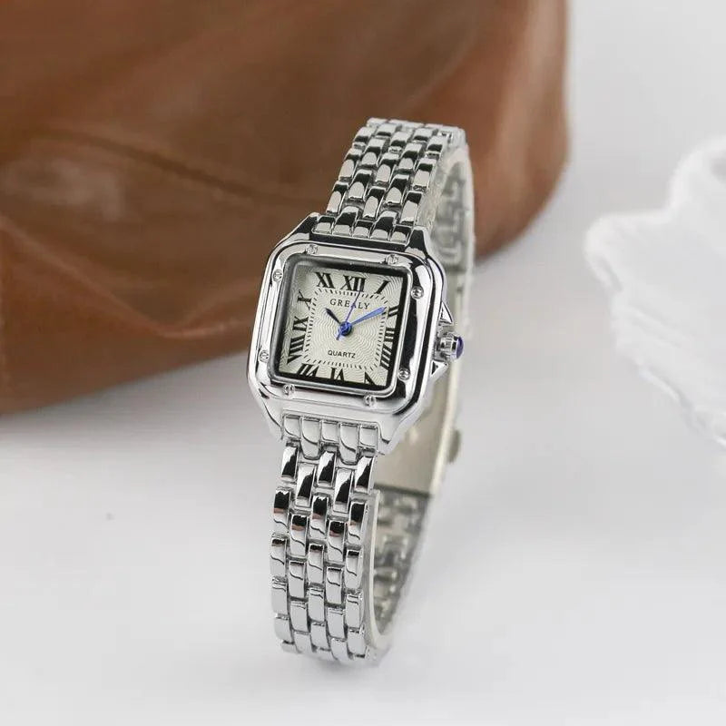 Women's Square Watch with Roman Numerals